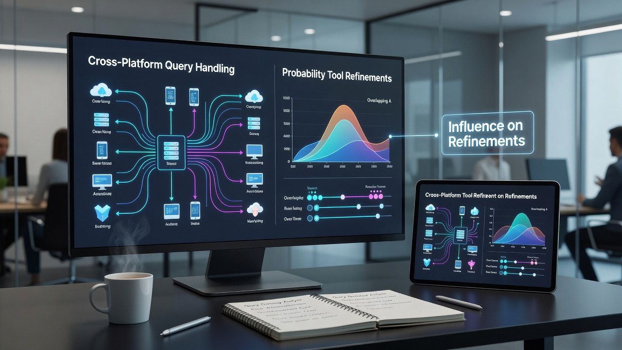 Probability tools updating in real time as cross-platform queries arrive from sports and table game sessions