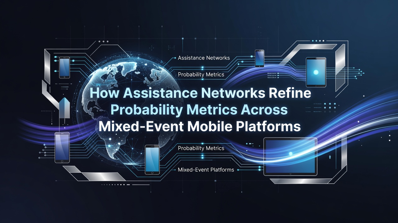 Assistance networks processing probability data on mixed-event mobile interfaces
