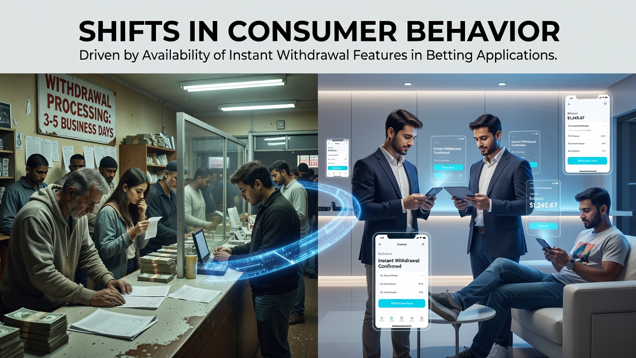 Users interacting with betting apps featuring instant withdrawal options on mobile devices